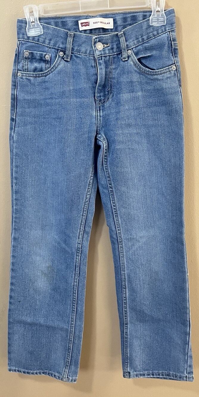 Levis 505 Regular Fit‎ Boys Size 12 Regular 26x27 100% Cotton Medium Wash GC